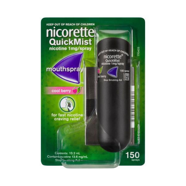 NICORETTE QUICKMIST NICOTINE SPRAY COOL BERRY 150 SPRAYS 13.2ML