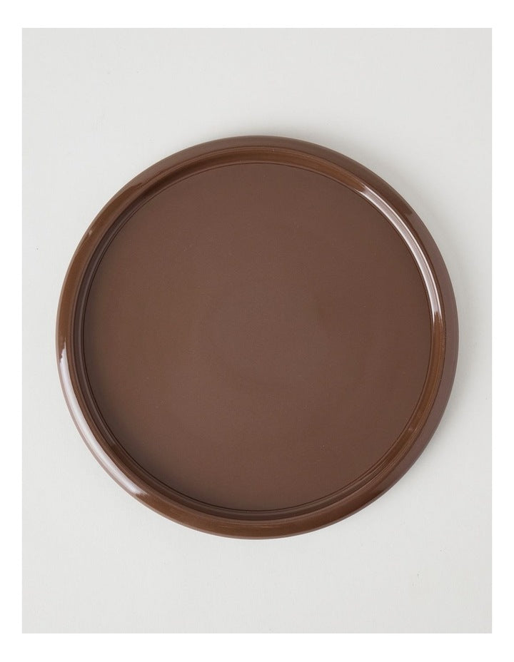 Bubble Dinner Plate in Brown
