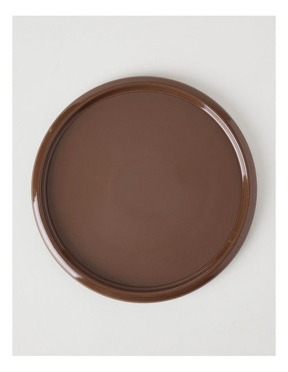 Bubble Dinner Plate in Brown