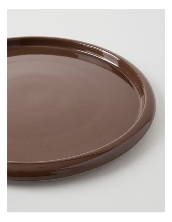 Bubble Dinner Plate in Brown