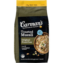 Carman's Toasted Muesli Original Fruit Free 1.5kg