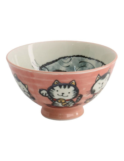 Kawaii Rice Bowl 11.5x6cm Cat Neko Meow Pink