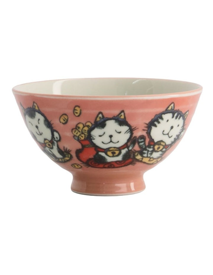Kawaii Rice Bowl 11.5x6cm Cat Neko Meow Pink