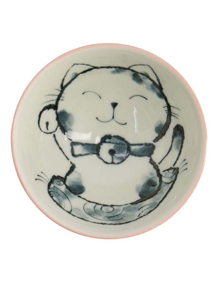 Kawaii Rice Bowl 11.5x6cm Cat Neko Meow Pink