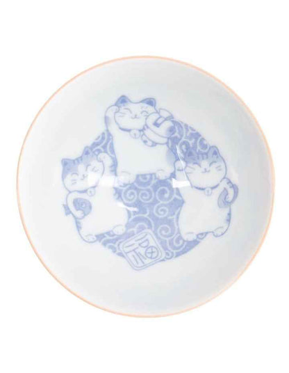 Kawaii Rice Bowl 11.5x6cm Cat Neko Fish Pink