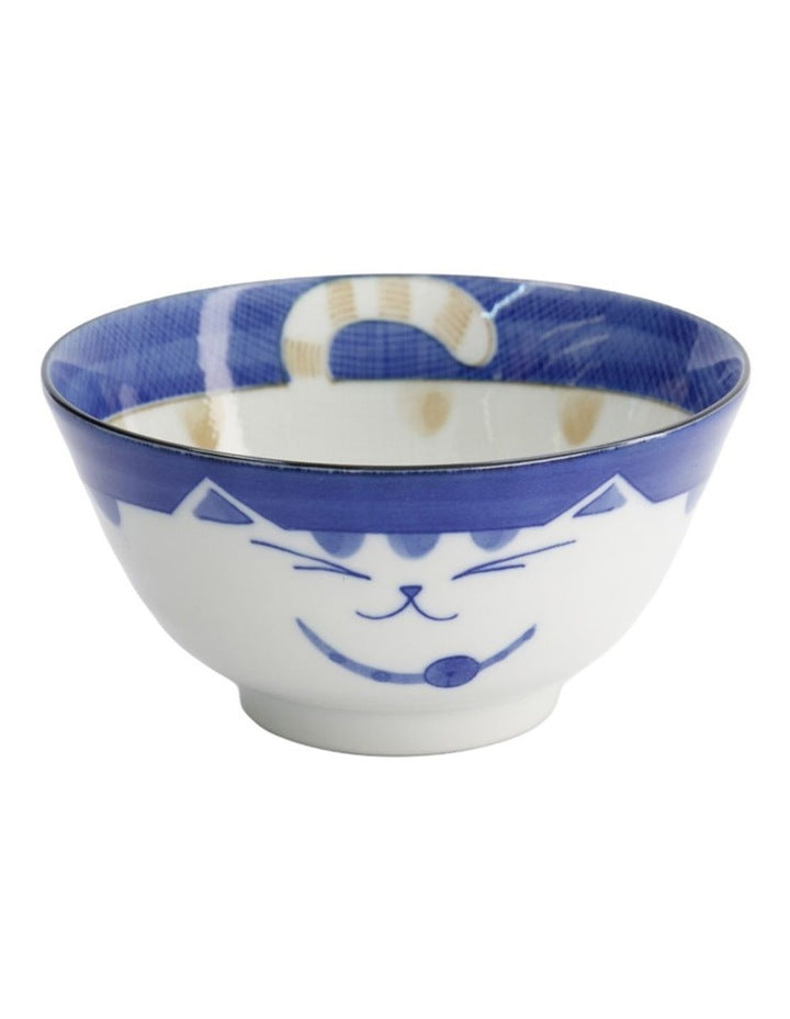 Kawaii Neko Cat Tayo Bowl 13x6.5cm Blue