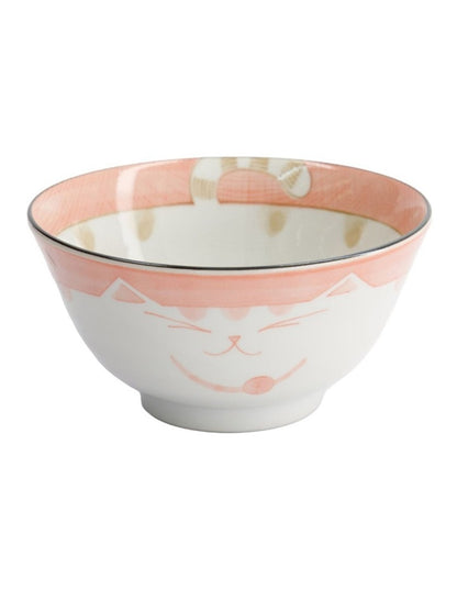 Kawaii Neko Cat Tayo Bowl 13x6.5cm Pink