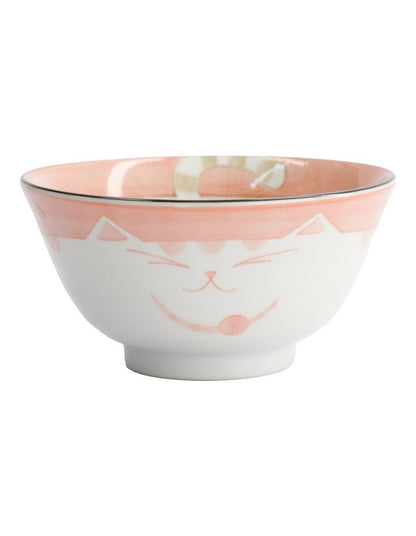 Kawaii Neko Cat Tayo Bowl 13x6.5cm Pink