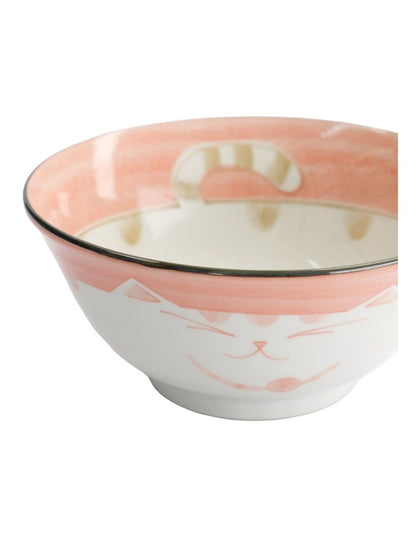 Kawaii Neko Cat Tayo Bowl 15x7cm Pink