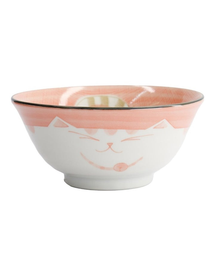 Kawaii Neko Cat Tayo Bowl 15x7cm Pink