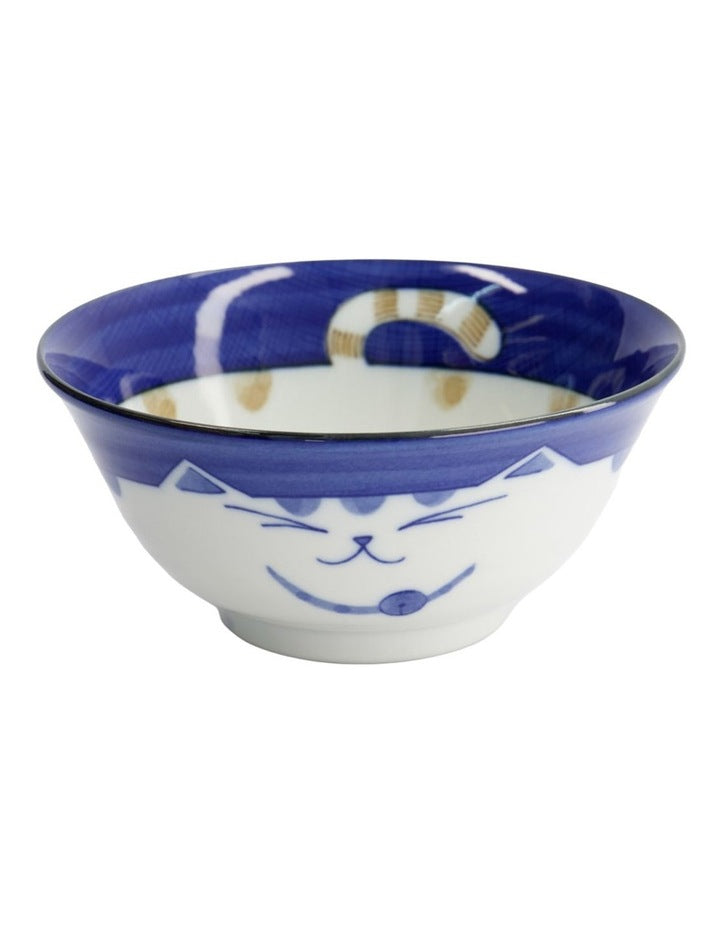 Kawaii Neko Cat Tayo Bowl 15x7cm Blue