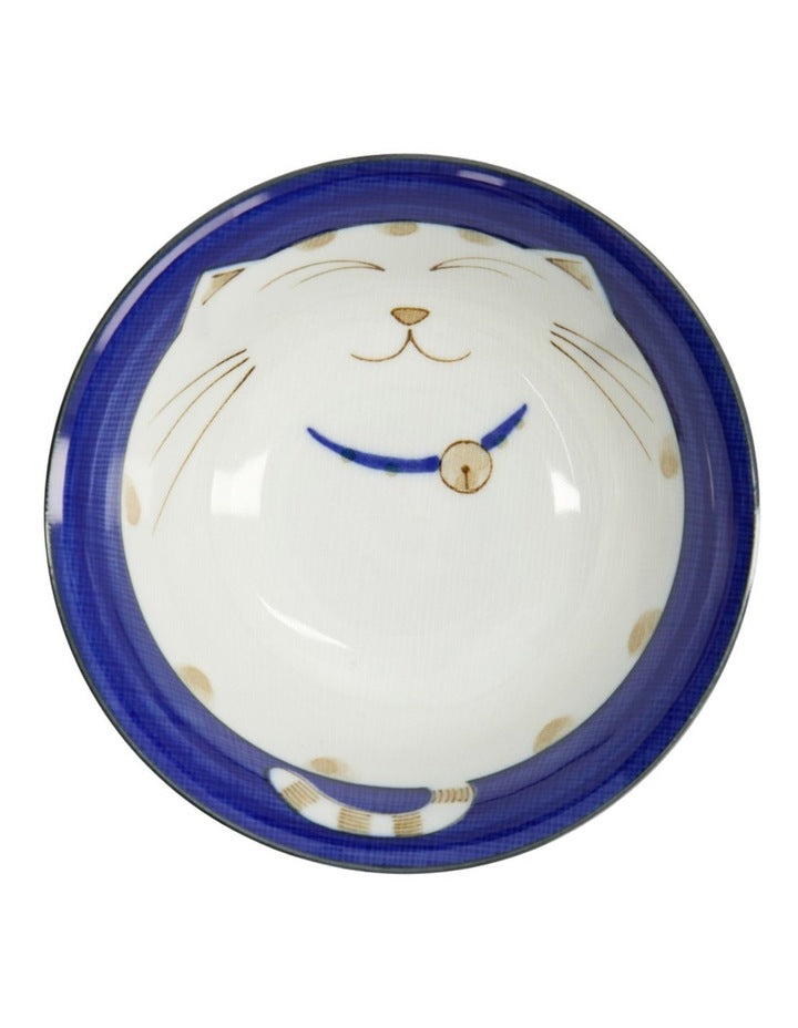 Kawaii Neko Cat Tayo Bowl 15x7cm Blue