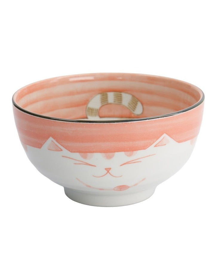 Kawaii Neko Cat Bowl 16x8.5cm Pink