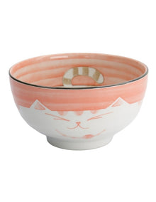 Kawaii Neko Cat Bowl 16x8.5cm Pink