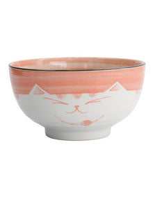 Kawaii Neko Cat Bowl 16x8.5cm Pink