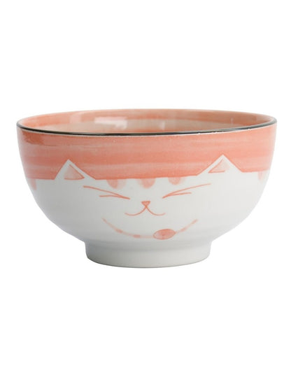 Kawaii Neko Cat Bowl 16x8.5cm Pink