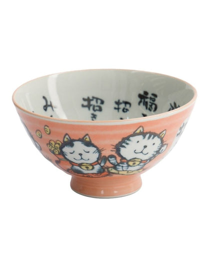 Kawaii Rice Bowl 11.5x6cm Cat Neko Blessed Pink