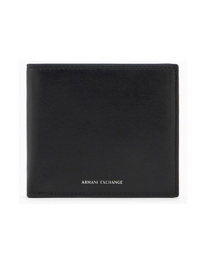 PLAIN LEATHER BIFOLD WITH COIN POCKET BLACK