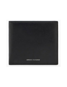 PLAIN LEATHER BIFOLD WITH COIN POCKET BLACK
