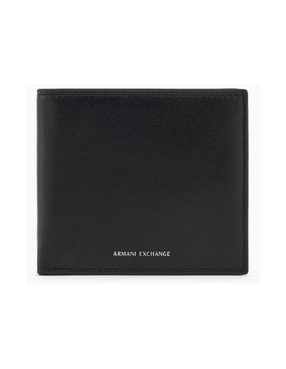 PLAIN LEATHER BIFOLD WITH COIN POCKET BLACK