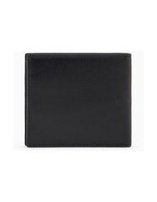PLAIN LEATHER BIFOLD WITH COIN POCKET BLACK