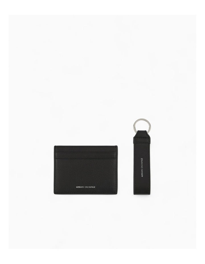 PLAIN LEATHER GIFT SET BLACK