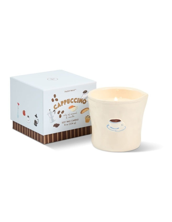 Bistro 8oz Ceramic with Embossed Printed Box in Cappuccino