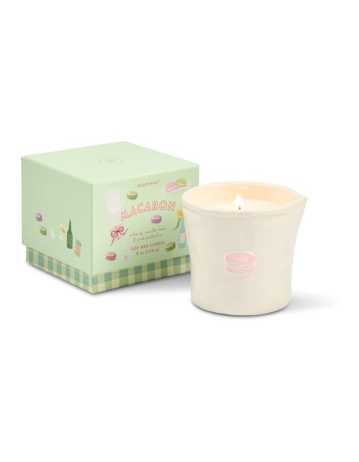 Bistro 8oz Ceramic w/ Embossed Macaron & Printed Box - Macaron