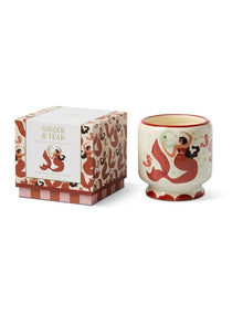 A Dopo 8 Oz  Handpainted Mermaid & Moon - Ginger & Teak