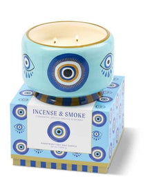 A dopo 24 oz  Ceramic Eye Candle - Incense & Smoke