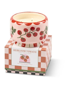 A dopo 24 oz Ceramic Tomato Vine Candle - Heirloom Tomato