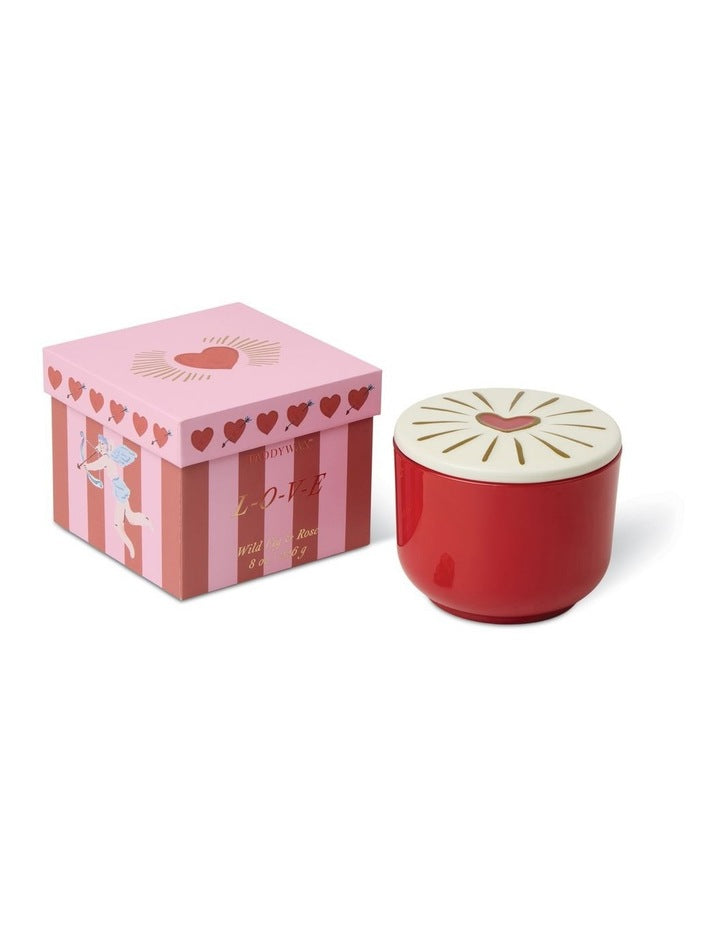 Charmed 8oz Red Glass - Wild Fig & Rose