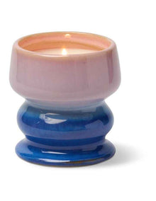 Melt 8.5oz Ombre Reactive Dyed Ceramic Candle with Printed Box in Teakwood & Jasmine