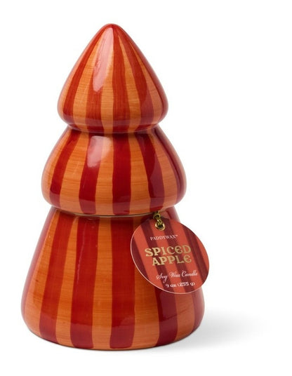 Cabana Christmas 9oz Hand Painted Striped Tree - Spiced Apple