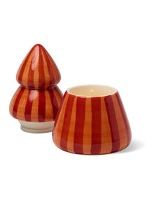 Cabana Christmas 9oz Hand Painted Striped Tree - Spiced Apple