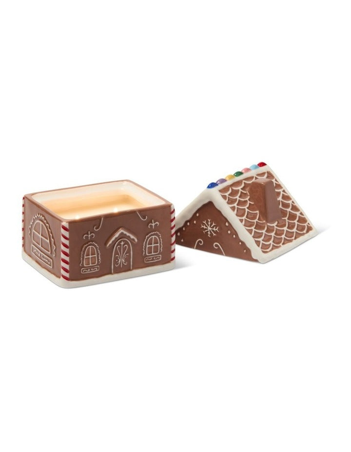 Gingerbread 9.5oz Ceramic House Candle - Gingerbread