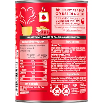 Heinz Big Red Condensed Tomato Soup 420g