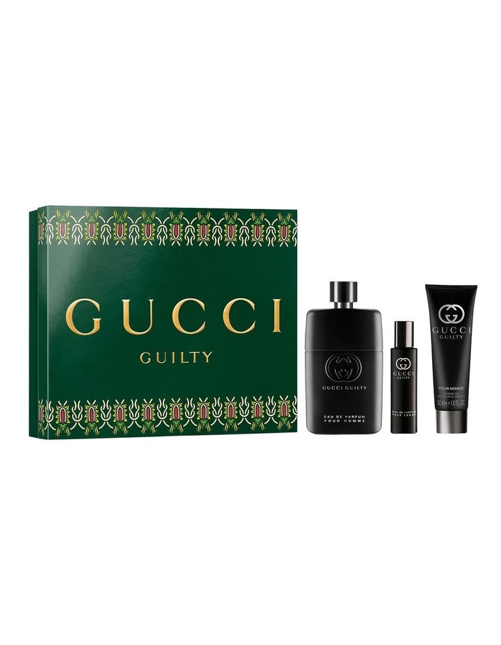 Gucci Guilty Pour Homme Eau de Parfum for Men and Shower Gel Trio Gift Set