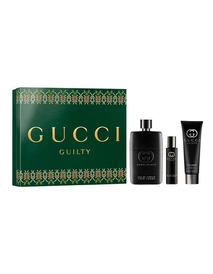 Gucci Guilty Pour Homme Eau de Parfum for Men and Shower Gel Trio Gift Set