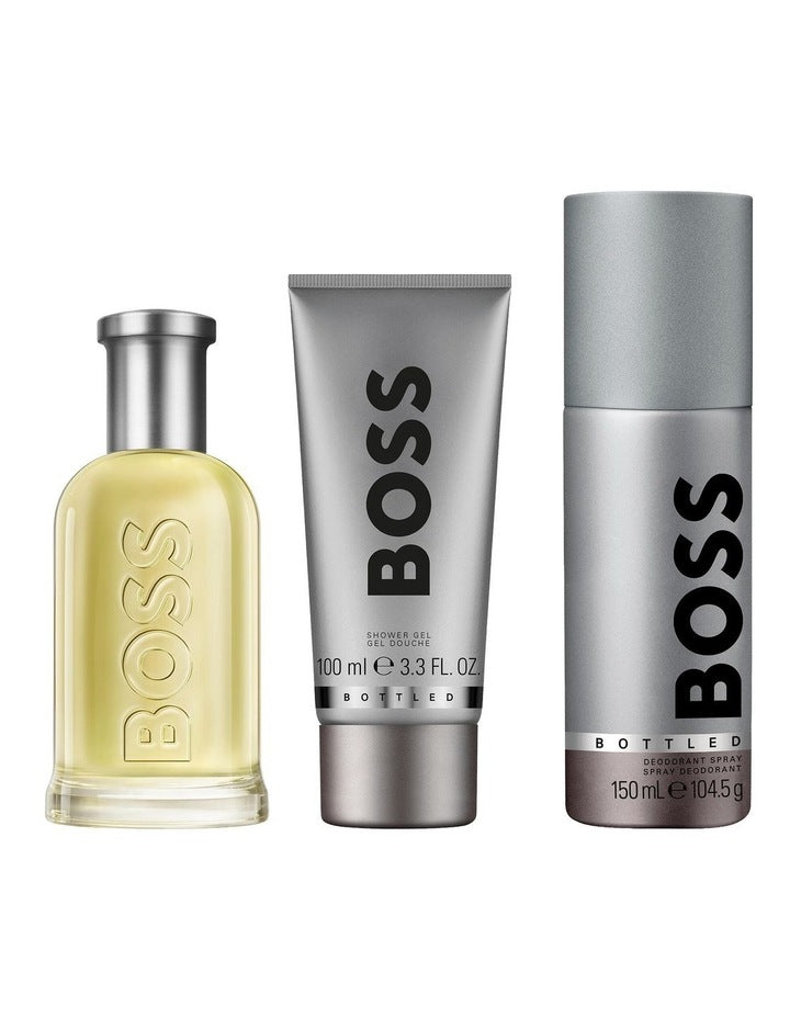 Bottled Eau de Toilette for Men, Deodorant Spray and Shower Gel Trio Gift Set