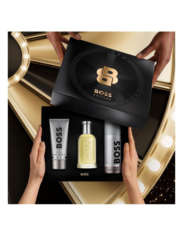 Bottled Eau de Toilette for Men, Deodorant Spray and Shower Gel Trio Gift Set