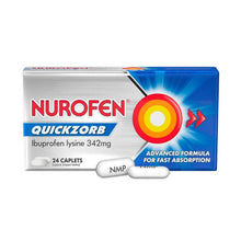 NUROFEN QUICKZORB IBUPROFEN LYSINE 342MG CAPLETS 24PK