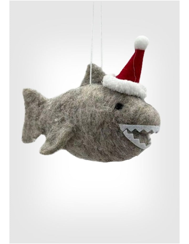 Felt Ornament Santa Shark