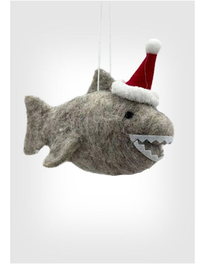 Felt Ornament Santa Shark