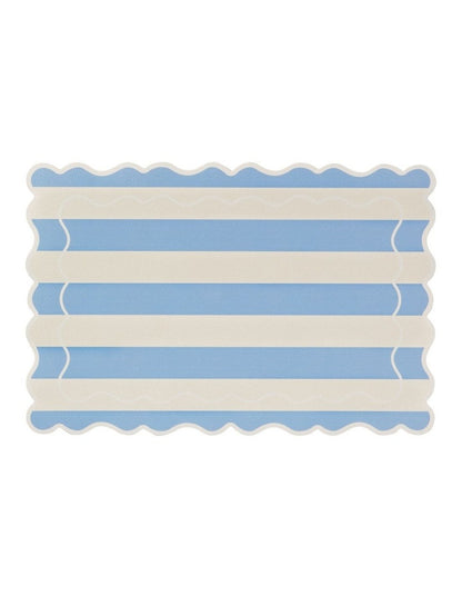 Banda Stripes Scallop Placemat 45x30cm Blue
