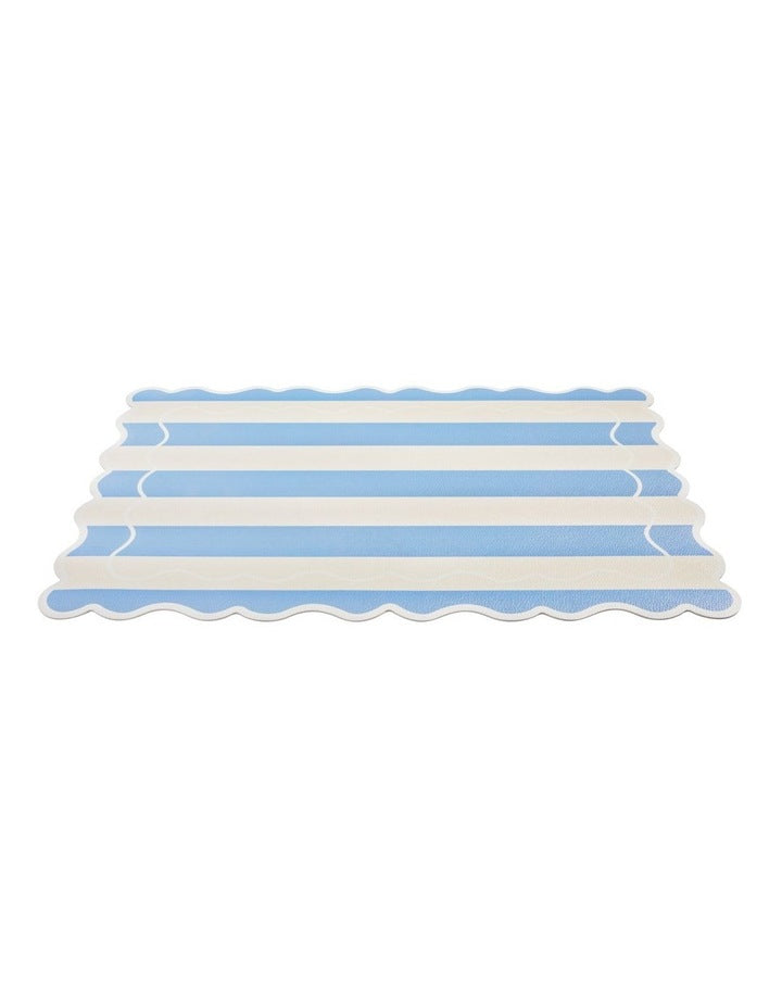Banda Stripes Scallop Placemat 45x30cm Blue