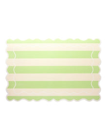 Banda Stripes Scallop Placemat 45x30cm Mint