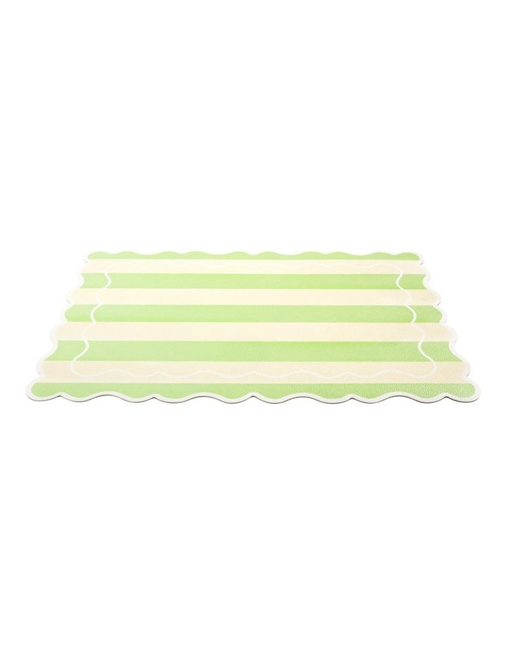 Banda Stripes Scallop Placemat 45x30cm Mint