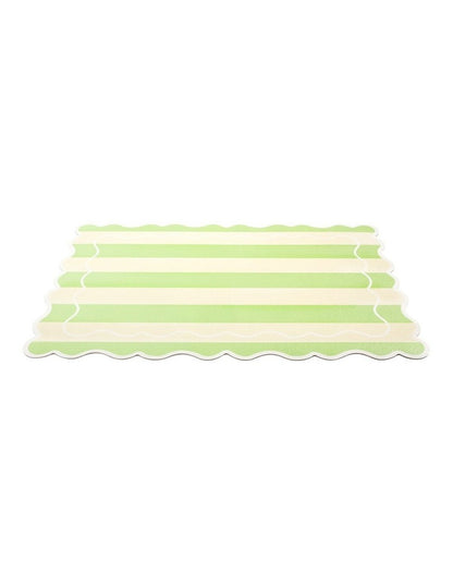 Banda Stripes Scallop Placemat 45x30cm Mint