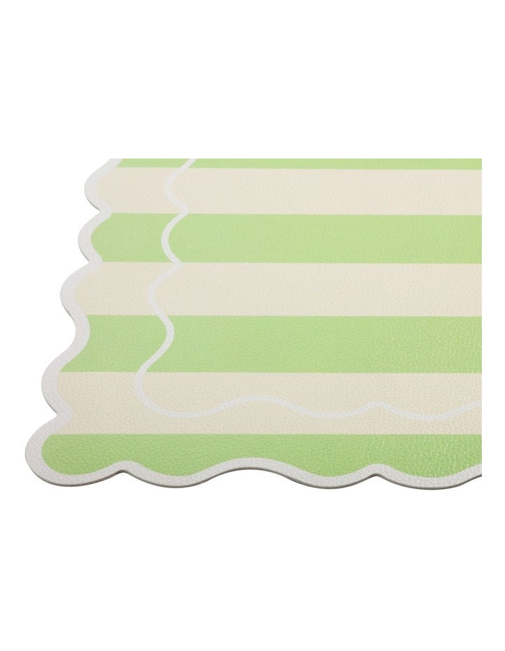 Banda Stripes Scallop Placemat 45x30cm Mint
